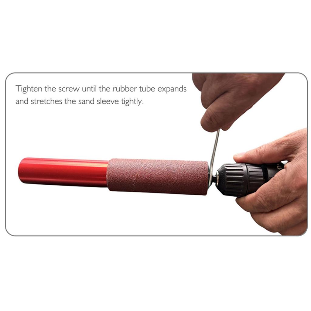 1 Set Spindle Sander Adapter 1.5in Mandrel Aluminum Alloy Drill Sanding Mandrel Kit for Wood Metal Drill Sander Adapter Spindle