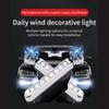 2pcs Wind Powered Car LED DayTime Running Light Auxiliary Lighting Rotation Fan Lamp Automobile Day Time Headlight
