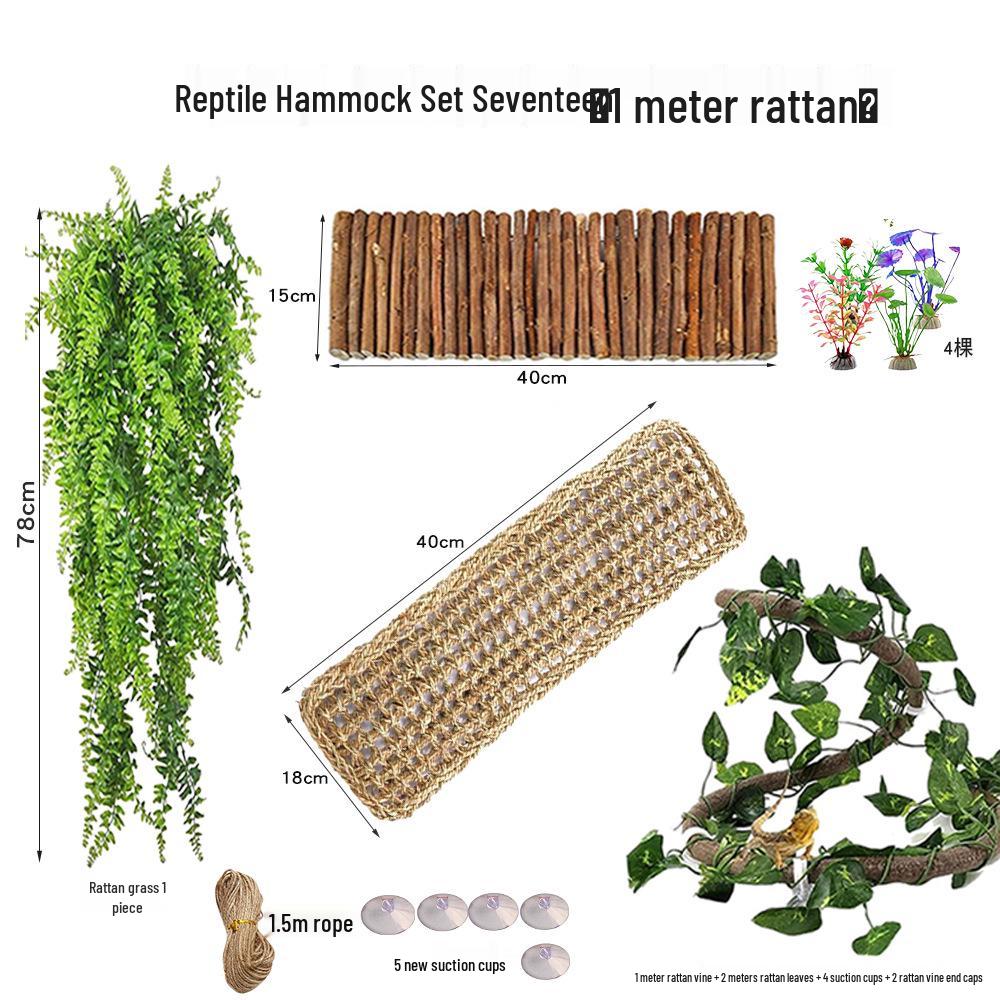 Reptile Habitat Decor: Simulation Vine with Lizard, Chameleon, Snake & Gecko Climbing Features
