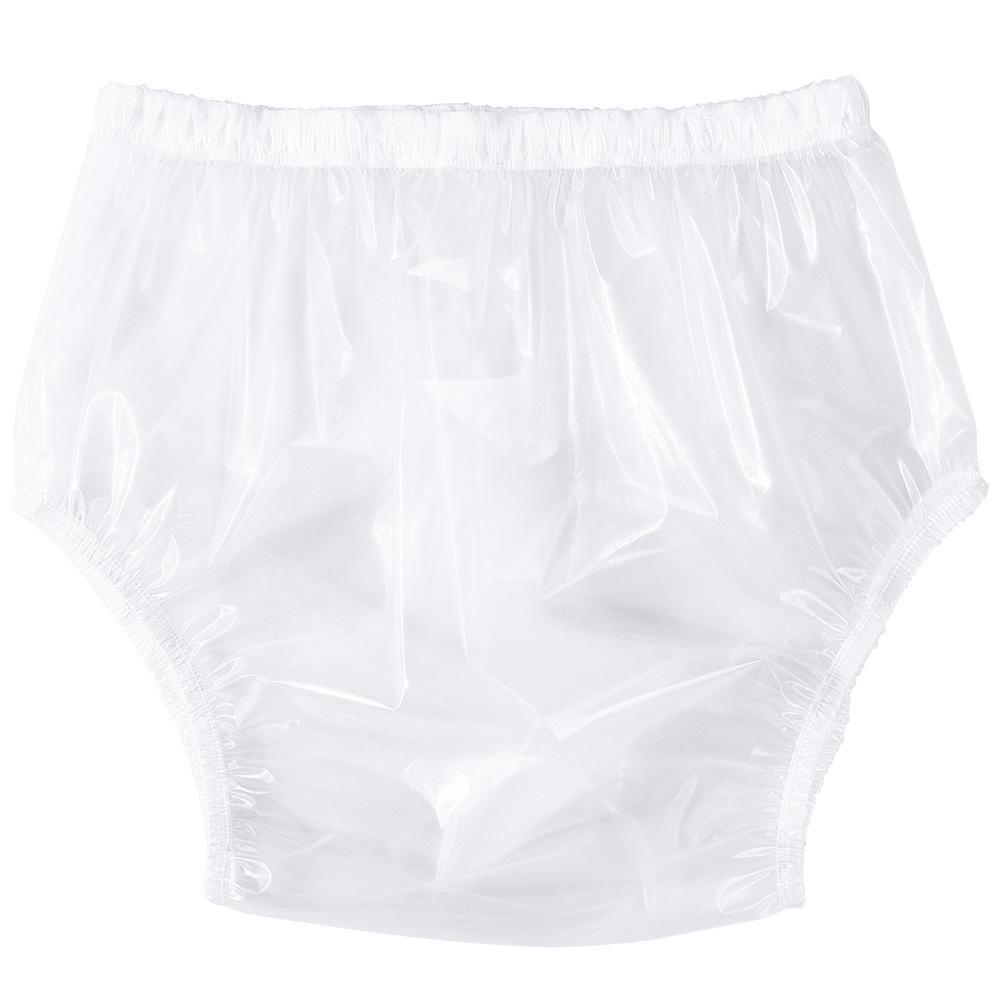 Transparent Waterproof Adult Incontinence Pants - Leak-proof, Washable Pull-up Diapers for Elderly Care