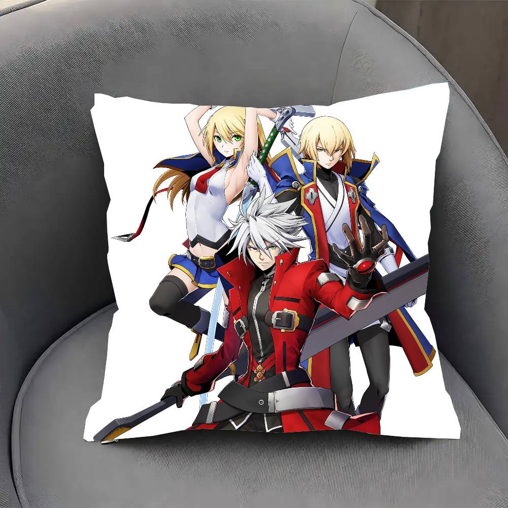 Anime Game B-BLAZBLUE Pillow Case Fashion Square Pillowcase Bedroom Sofa Room Ins Decoration Leisure