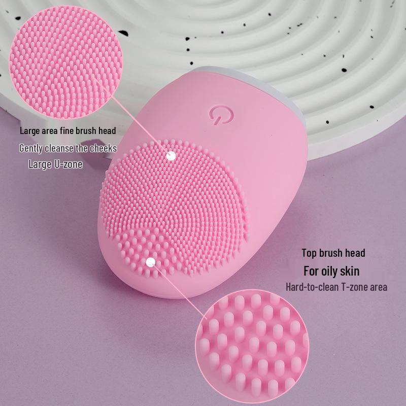 Electric Soft Silicone Facial Cleansing Brush and Makeup Remover