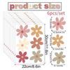 Daisy flower wall sticker Boho style refrigerator glass children's room kindergarten ring creation decorative wall sticker self-adhesive