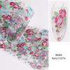 1Pcs 100cm Flower Rose Nail Transfer Foils Sticker Paper Floral Stickers Nails Wraps Tulip Nail Art Stickers Decal Nail Art