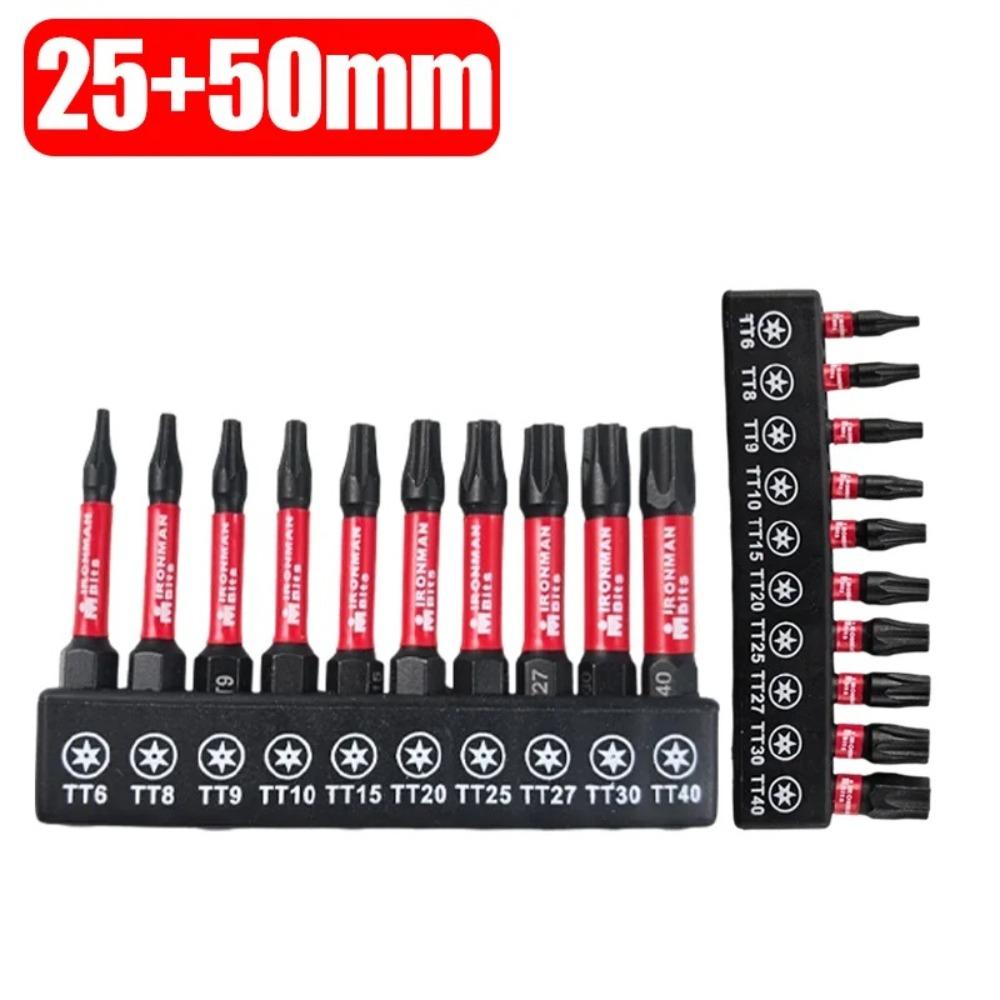 Batch Head Impact Screwdriver Bits S2 Steel Hex Shank Screwdriver Bits  With Holder