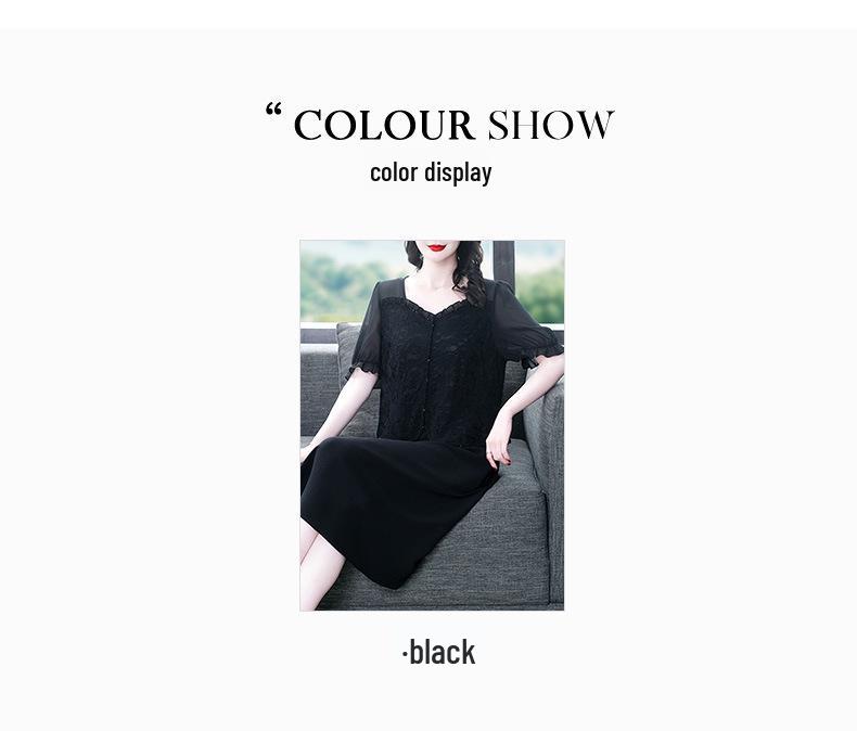2025 Summer Fashion Plus Size Chiffon Two-Piece Slimming Dress for Women