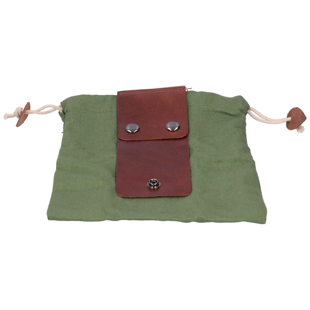 Outdoor Foraging Bag Portable Canvas Camping Belt Pouch Waist Hanging Tool Storage Bag