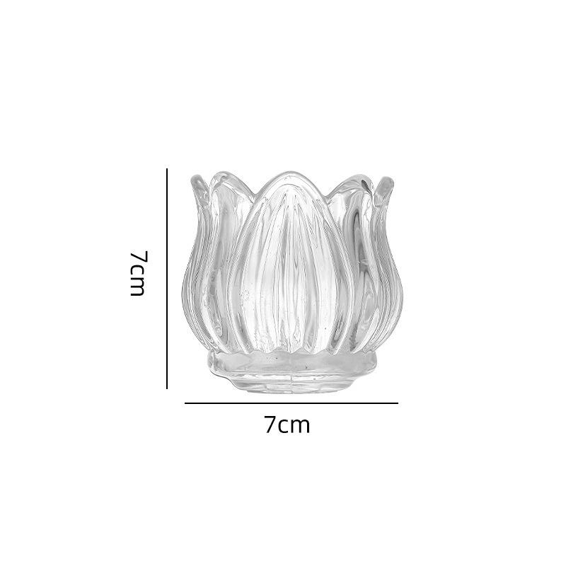 Elegant Aromatherapy Candle Holder - Thick Transparent Glass for Home Display & Scented Candles