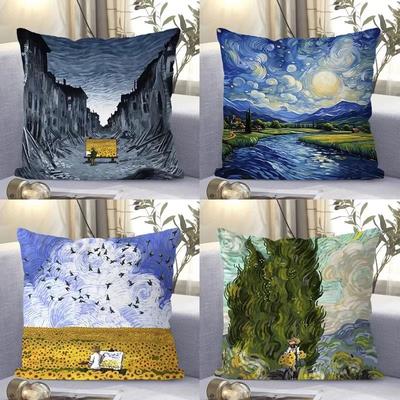 "Vankúš - Poťah na vankúš v impresionistickom štýle Van Gogha"