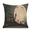 Halloween Linen Pillow Cover Printed Pillow Cover