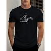 Men's Iconic Male Gesture T-Shirt - Round Neck Short Sleeve Casual Shirt Suitable for Summer & Year-Round Wear, Plain Tee with Iconic Gesture