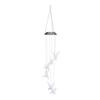 LED Solar Hummingbird Wind Chime Color Changing Solar Hanging Wind Chime Pendant Light for Outdoor Patio Garden Decoration