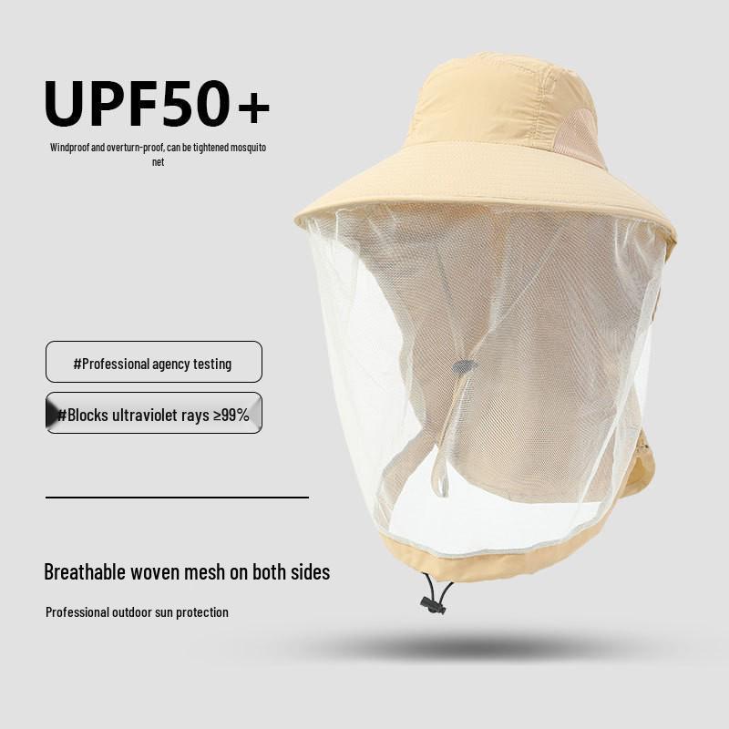 Unisex Sommer Sonnenhut: Moskitosicheres Netz, Schnelltrocknend, Wasserdicht, Ideal zum Angeln und Klettern