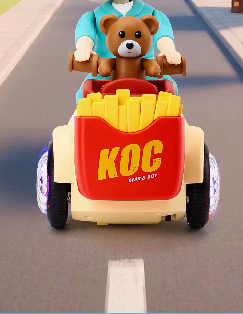 Triciclo Elétrico Rotativo Infantil com Luzes e Música