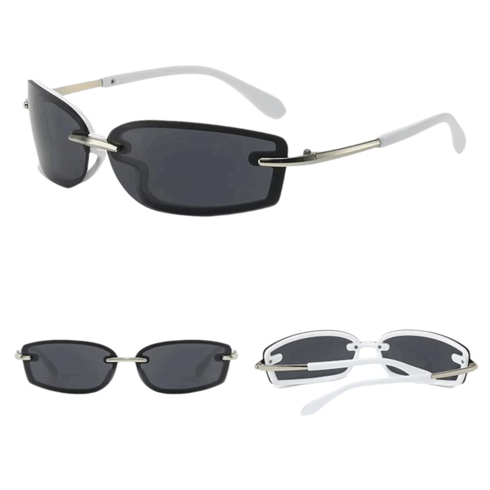 Fashion Metal Candy Color Rimless Sunglasses PC Y2K Dopamine Square Sunglasses Frameless Colorful Eyewear Outdoor