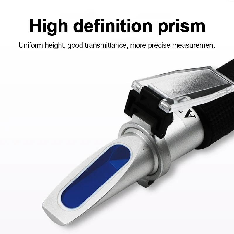 Handheld Alcohol Refractometer Alcohol Meter ATC Spirits Tester Alcohol Concentration Meter 0-80% Range Beer Wine Refractometer
