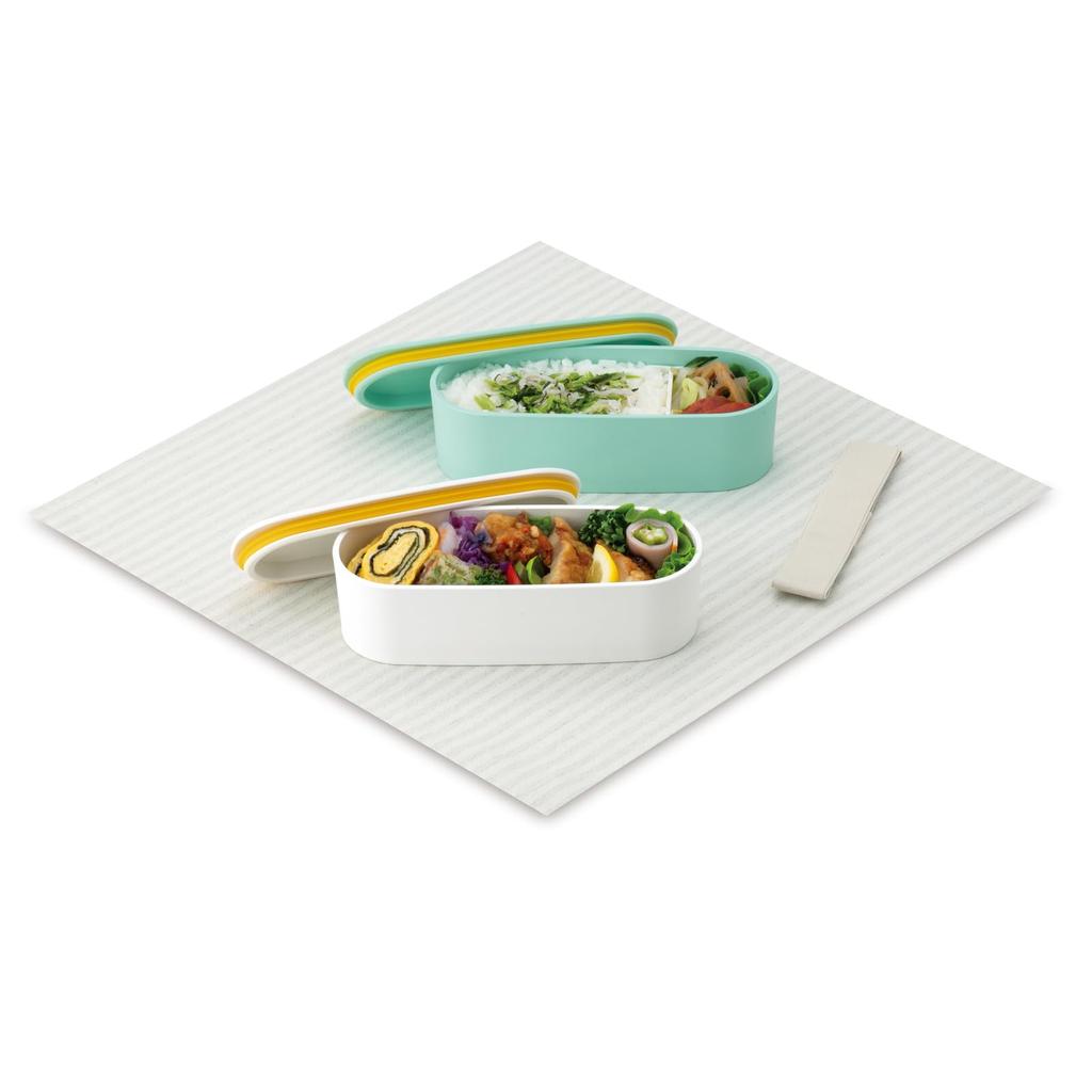 Thermos Fresh Lunch Lunch MNT Box, 2-Tier Box, 600ml, Mint, DJT-601W