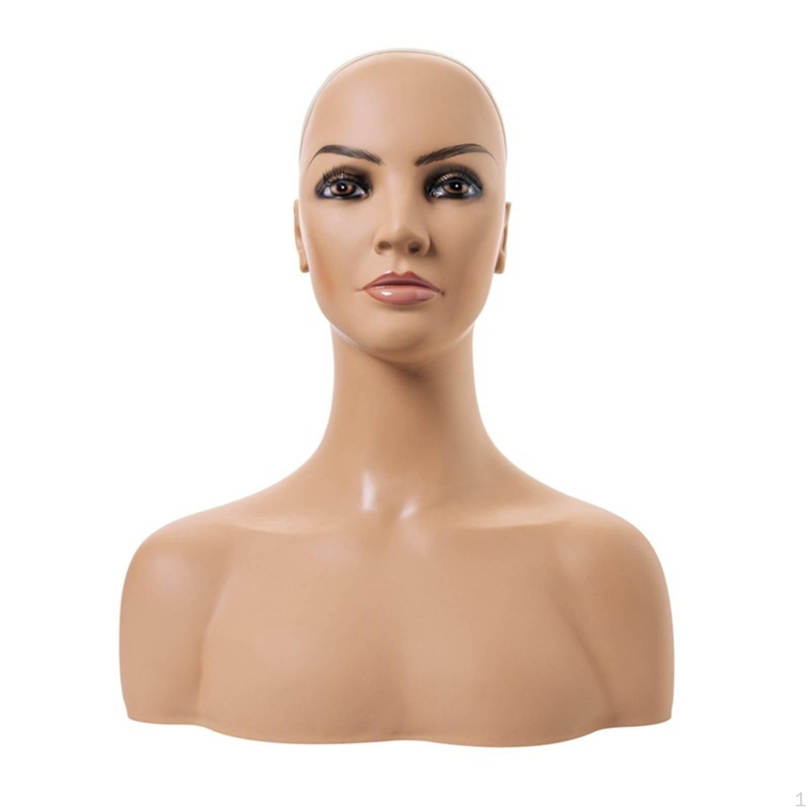 Hairpiece Display Head Realistic Look Bust Smooth Surface for Salon Owners, Photo