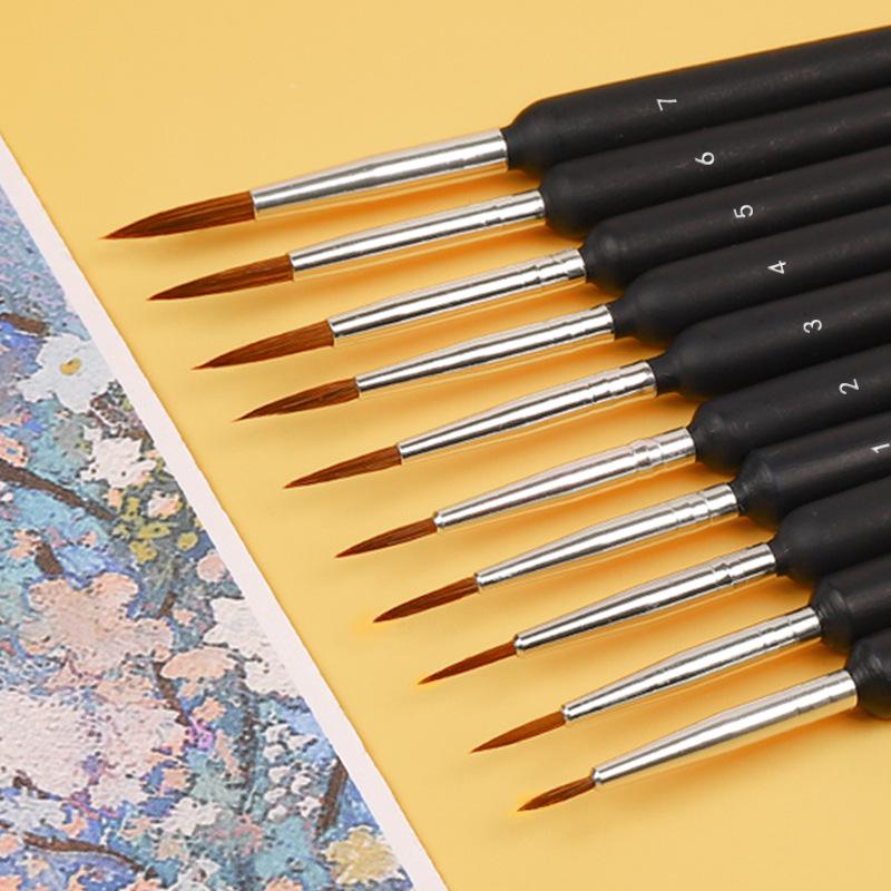 Wolf Hair Liner Brush for Fine Art Outlining and Edge Detailing in Oil Painting.