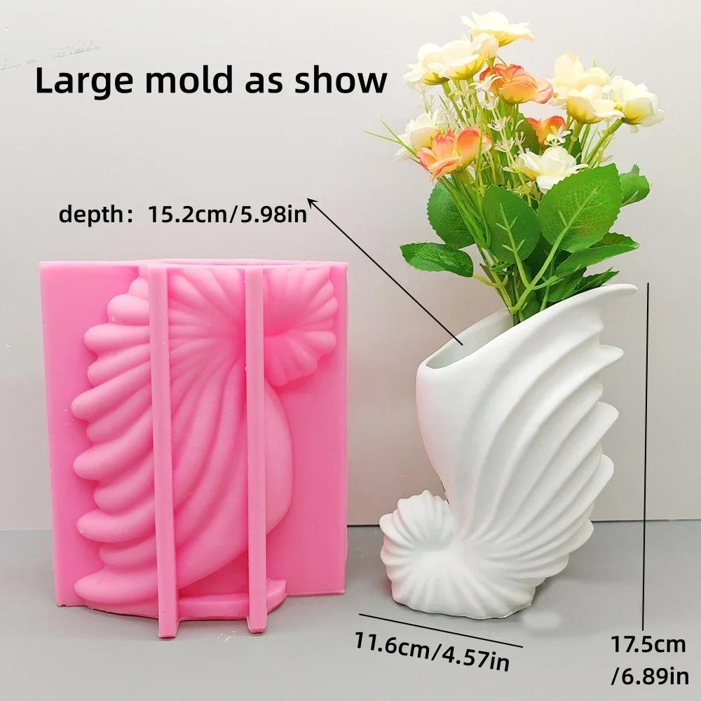 Nordic Striped Donut Cylindrical Vase Epoxy Resin Silicone Mold Circular Ring Donut Vase Concrete Cement Gypsum Silicone Mold