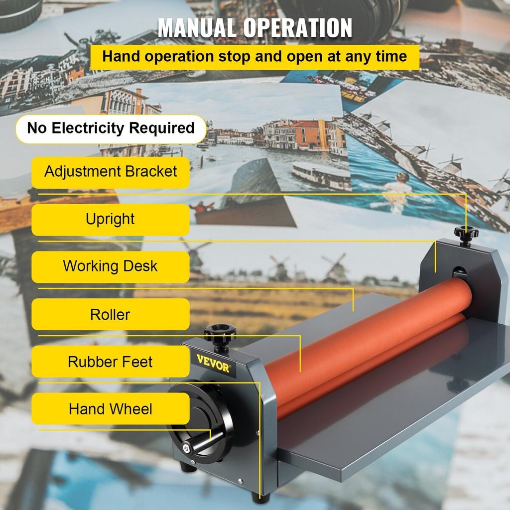 29.5" 750MM Manual Cold Roll Laminator Vinyl Photo Film Mounting Laminating Machine Cold Roll Laminating Machine