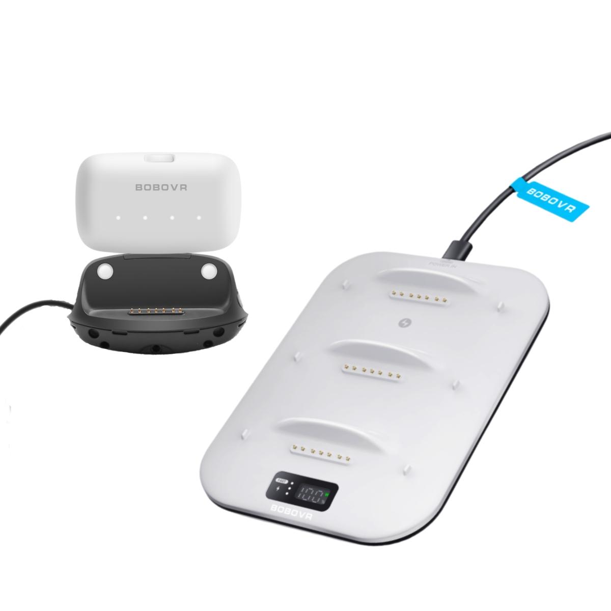

Док-станция BOBOVR BD3 Super Charging Dock обеспечивает быструю зарядку 30 Вт для B100 Plus, комплект обновления B100U для оголовья M1-3, аккумуляторная батарея 10000 мАч для аксессуаров VR