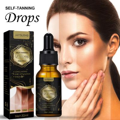 Gesichtsbräunungstropfen, natürliche künstliche Bräune ohne Sonne (Tiefes Leuchten) (30ml)