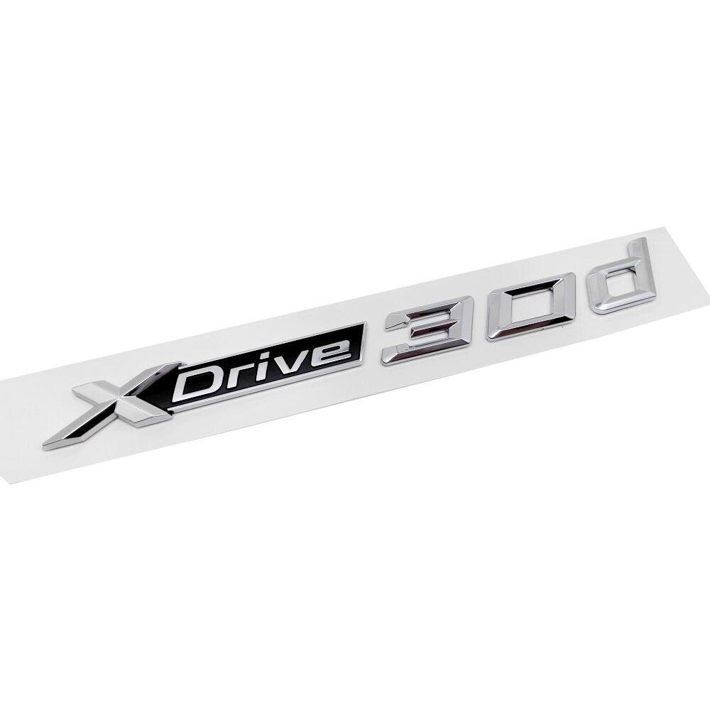 

Хромированная наклейка для X-drive 20d 25d 28d 30d 35d 40d 45d 48d 50d X1 X3 X4 X5 X7 F30 E30 E92 E53 E46, задний значок, ремонт автомобиля 30d
