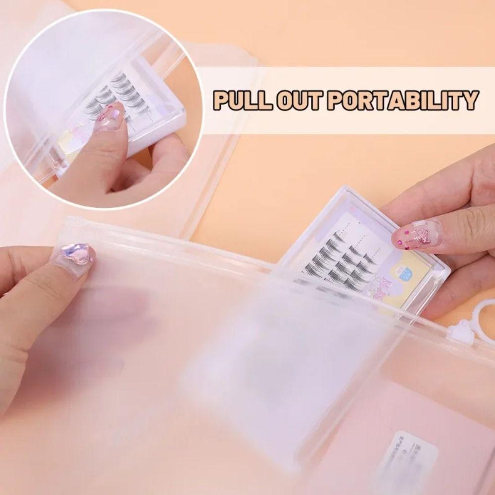 20pcs 20 Silk Sundries Sorting Bag HD Transparent Travel Sock Packaging Zipper Bag  Travel