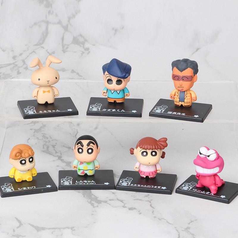 Crayon Shinchan Enchanting Mini Figurines Collection Of 7 Colorful Toys Pvc