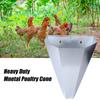 Heavy Type Poultry Restraining Cone Durable Practical Chicken Cone Easy To Clean Metal Poultry Processing Tool