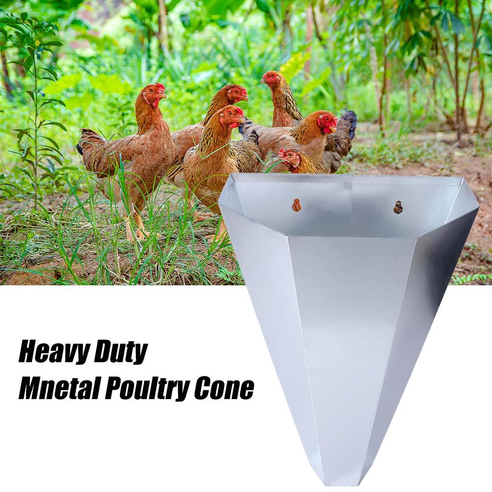 Heavy Type Poultry Restraining Cone Durable Practical Chicken Cone Easy To Clean Metal Poultry Processing Tool