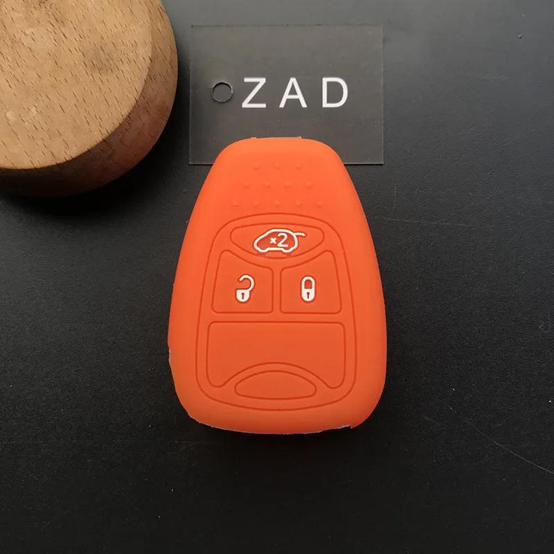 ZAD silicone rubber car key cover case set protector shell holder for JEEP wrangler   grand cherokee compass patriot car styling