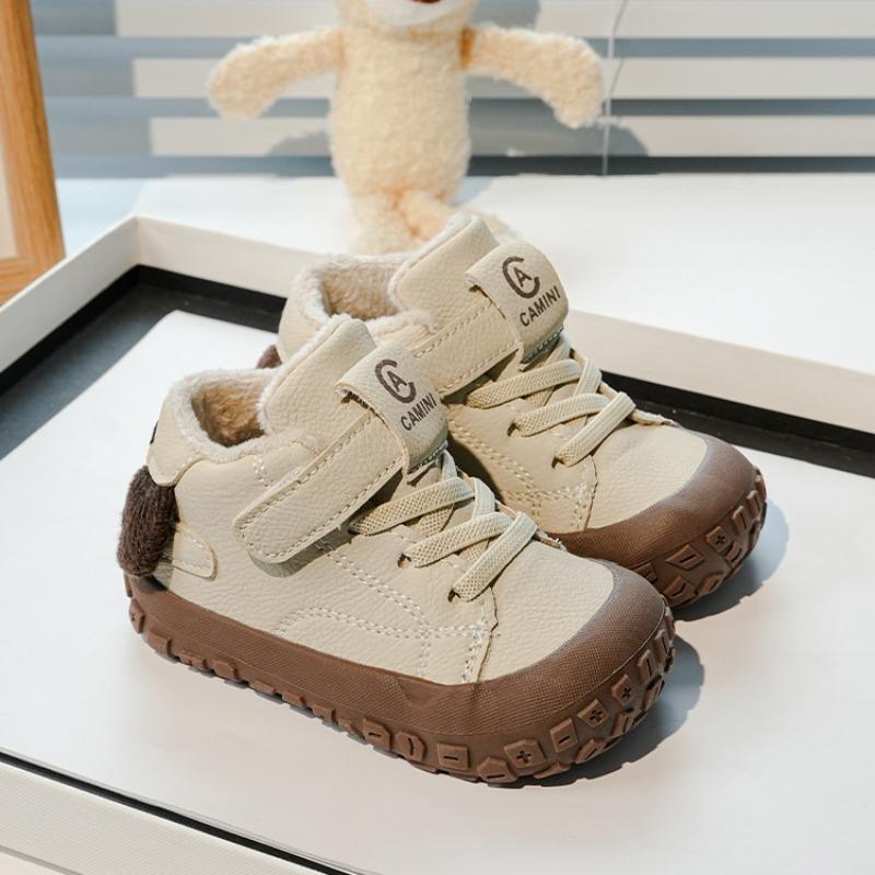 

Baby Anti-Kick Soft-Sole Winter New Arrivals, Unisex Kids Korean-style Warm Booties for Toddlers & Infants. 26 брудно-білий
