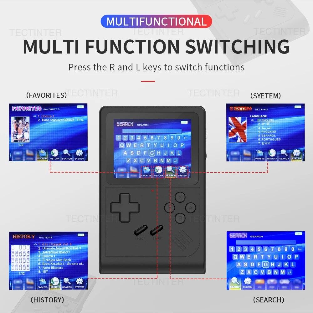 Vvikizy console de jeu vidéo rétro Console de jeu rétro portable, écran