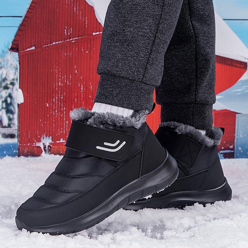 Winter high-top cotton shoes men's casual shoes fleece thickened parents shoes snow boots
