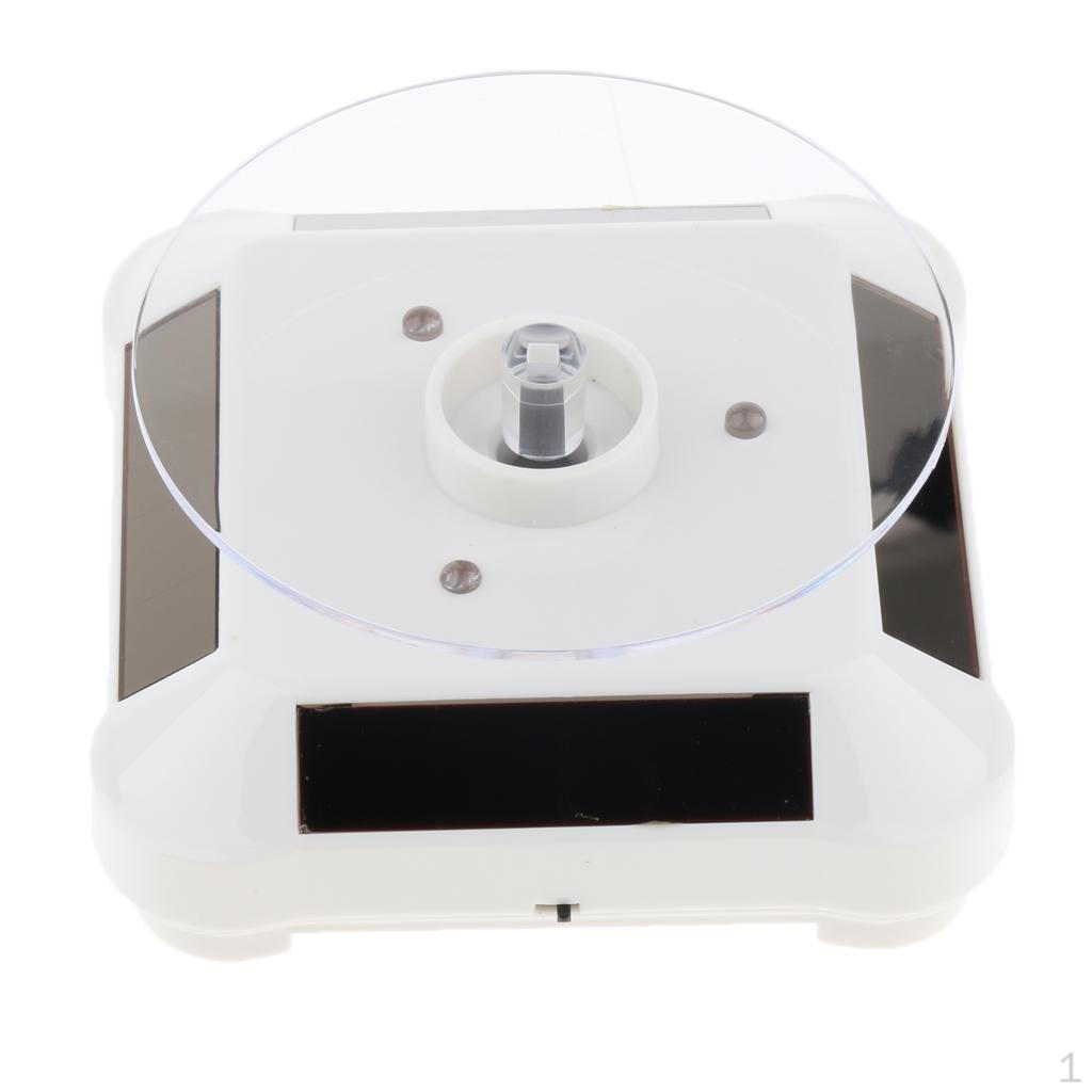 Solar Powered Rotating Display Stand Turntable, Multipurpose