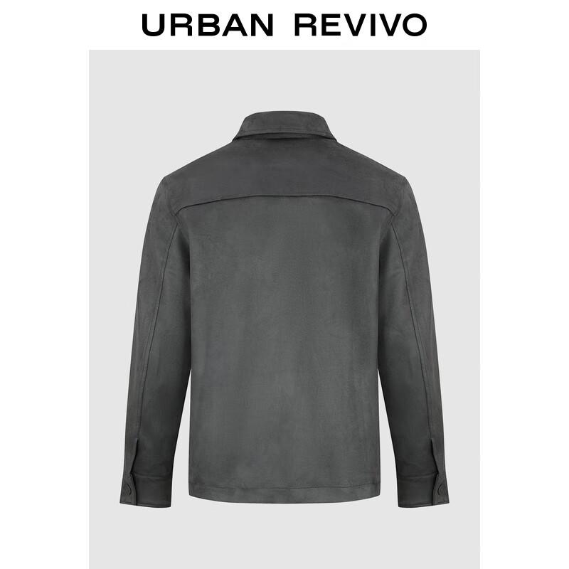 UR2025 Men s Suede-Feel Lapel Patch Pocket Jacket M
