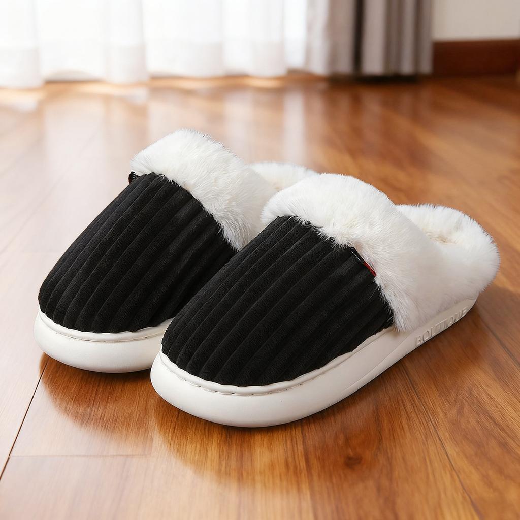 Cotton Shoes for Women, New Snow Boots with Plush and Thick Cotton Boots, Fashionable and Versatile, Cold Resistant and Warm Slippers, Cotton Boots