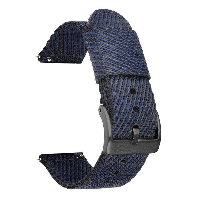 

20 мм 22 мм холщовый нейлоновый спортивный универсальный ремешок для часов с пряжкой-пряжкой, дышащий и износостойкий сменный ремешок для умных часов 22m