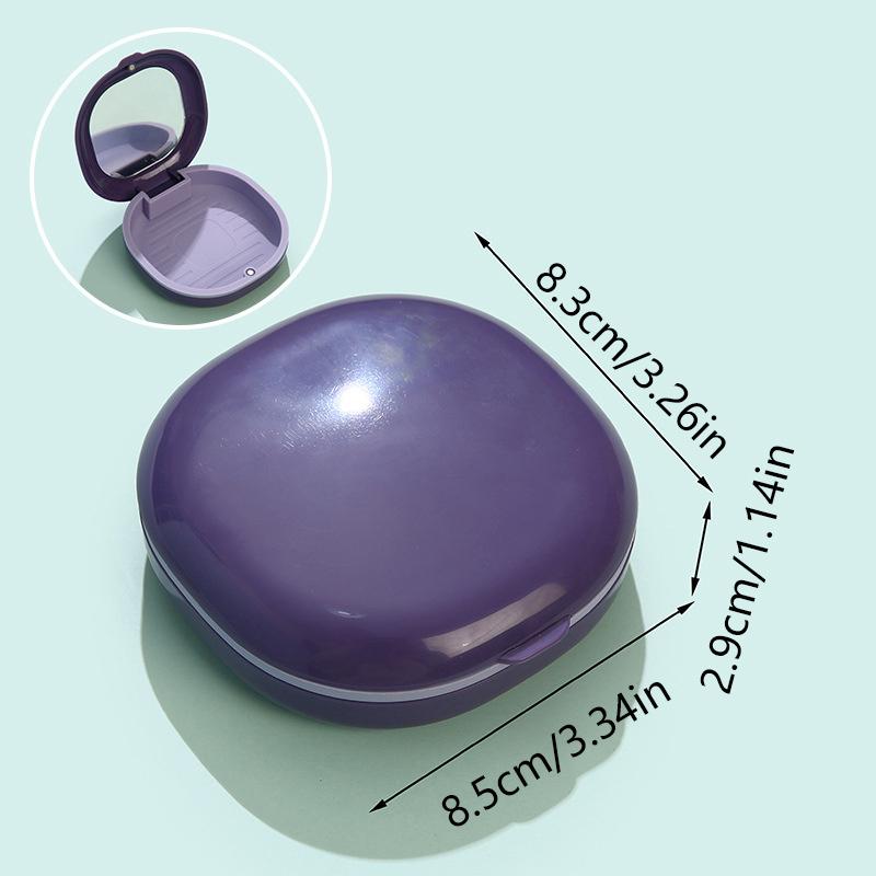 1Pcs Magnetic Cover Fake Teeth Denture Storage Case With Mirror Retainer Box Mouth Guard Aligner Braces Container Organizer