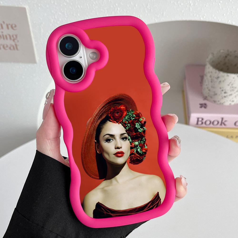 Fashion Eiza Gonzalez Wavy Edge TPU Mobile Phone Case for iPhone 17 16 15 14 13 12 11 Air Pro Max Plus Colorful Cover