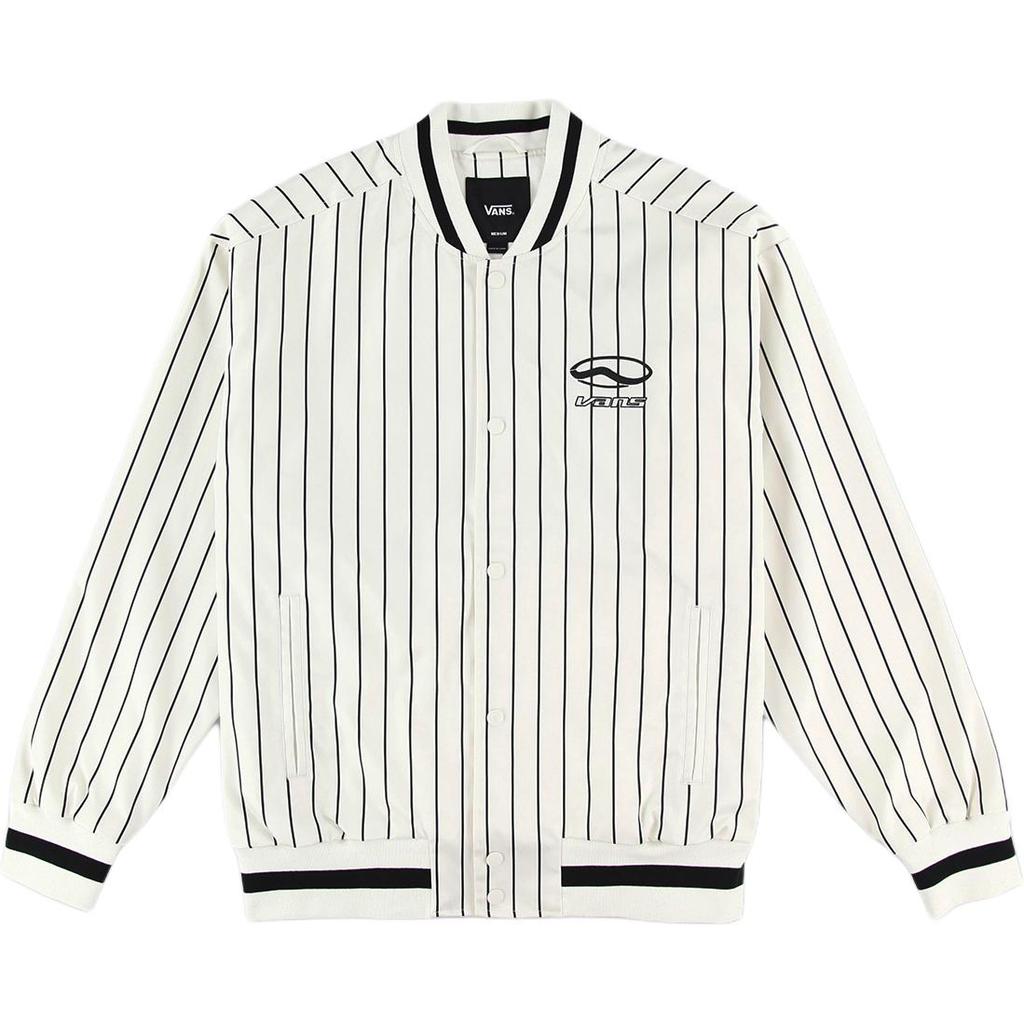 Vans Ss25 Team Fashion Comfortable Striped Jacket Men Jacket White VN000NESFS8