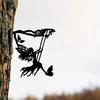 1 stück Schaukel Elfe Auf Zweig Stahl Silhouette Metall Wand Kunst Hause Garten Hof Terrasse Outdoor Statue Stake Dekoration Perfekte