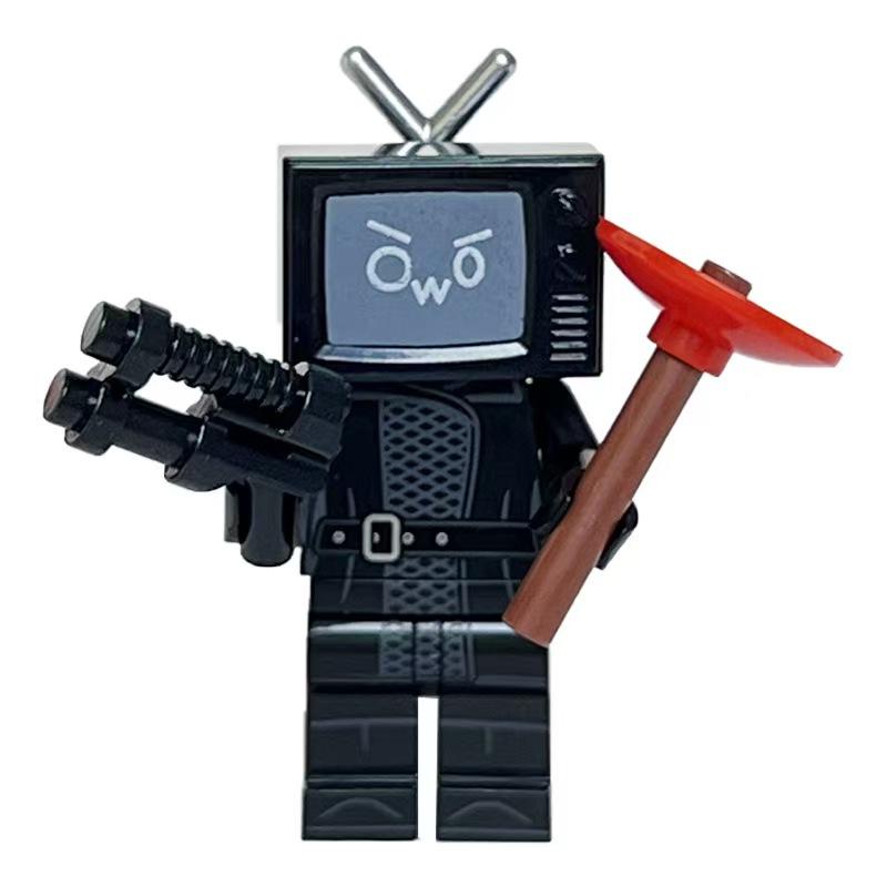 Skibidi Toilet Men Vs. Monitor Building Blocks Super Titan TV Man Sound Man Children's Toy Birthday Building Block Brick Gift