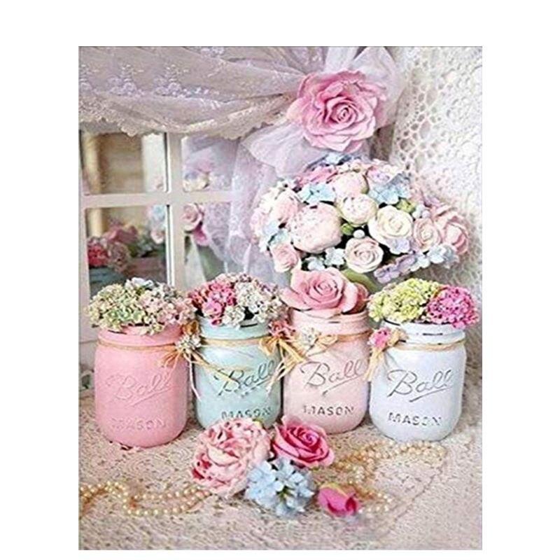 5D Diy Diamond Painting Coffee Dessert Full Round Diamond Art Embroidery Mosaic Still Life Home Decoration 40x50cm