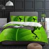 Zvíře Žába Silueta Zelený List Rostlina Ložní Souprava 3ks Povlak na Přikrývku Povlak na Polštář Přikrývka Dvojlůžko Domácí Textil