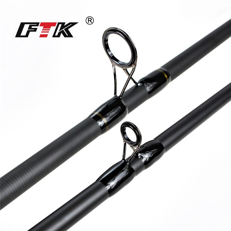 FTK Forgó horgászbot, 99%-os nagy szén-dioxid-kibocsátású szuperkemény horgászbot, 2 részes horgászbot nélküli, 2 tartalék botvég