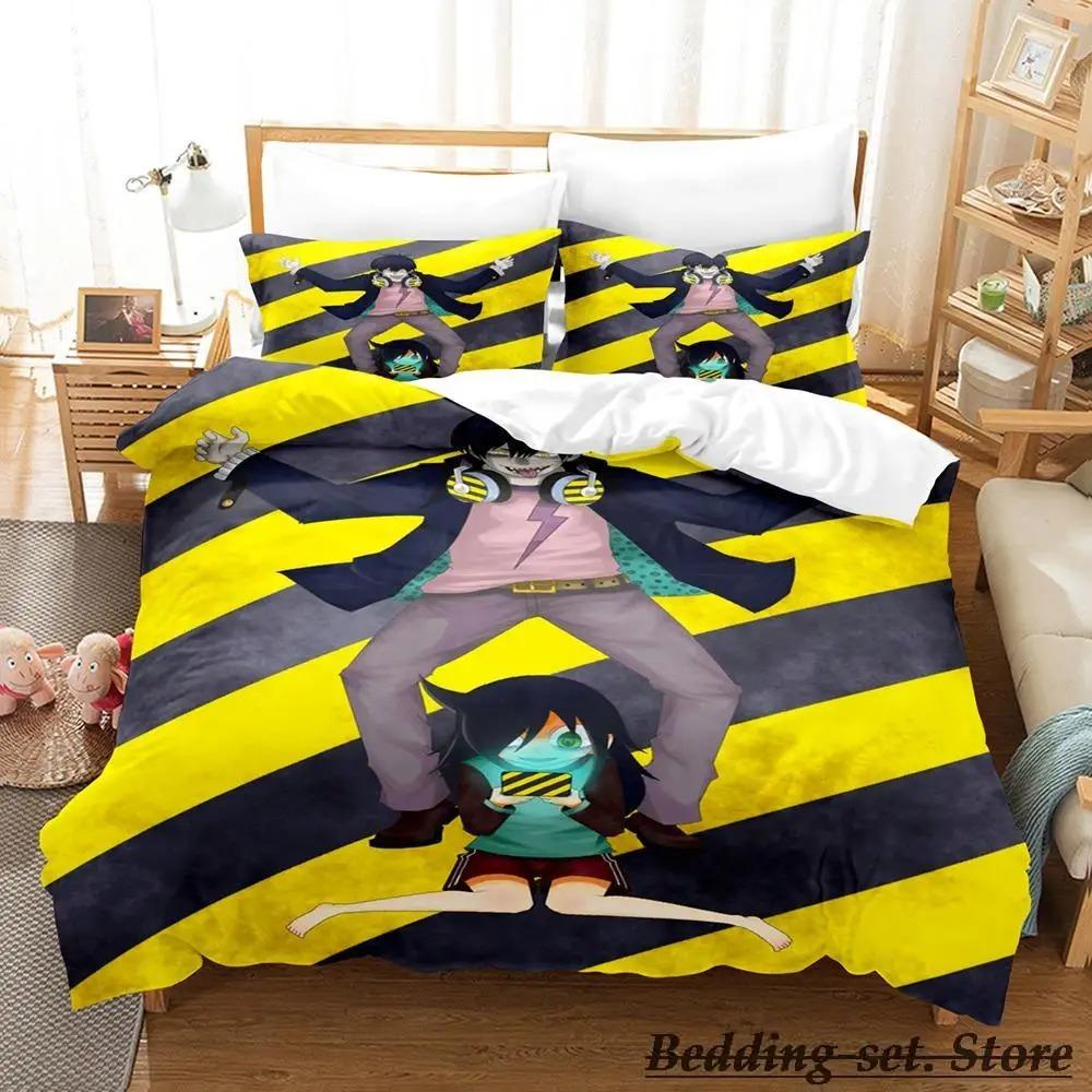 Watamote Bedding Set Single Twin Full Queen King Size Bed Set Adult Kid Bedroom Duvetcover Sets Anime parure de lit Bed