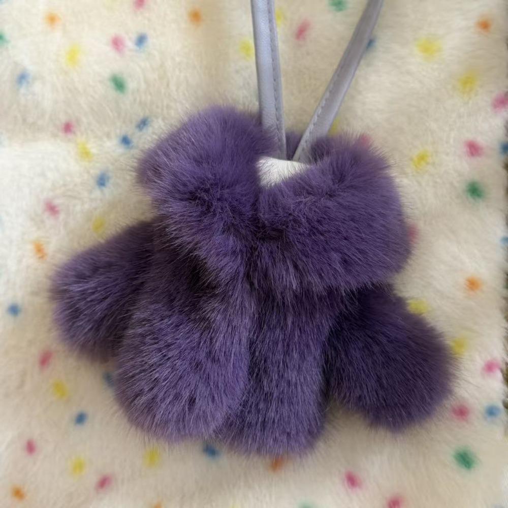 Fashion Faux Rabbit Fur Bag Charm Clothing Shape Soft Key Decoration Backpack Decoration Women Accessories